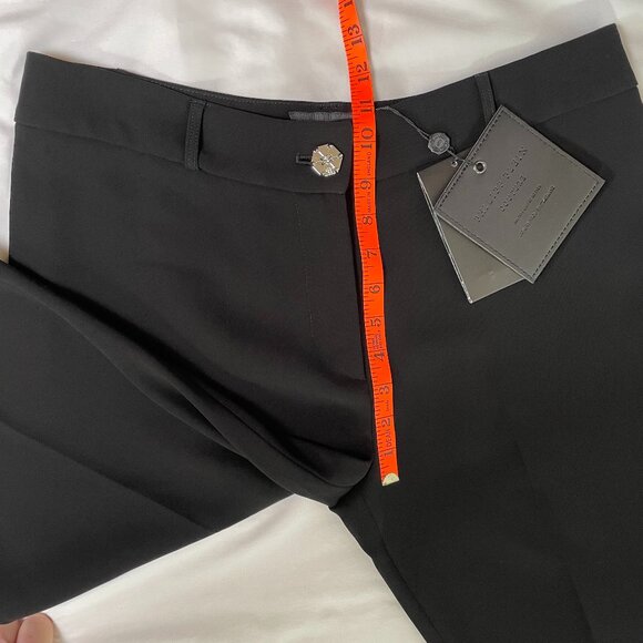 NWT Philipp Plein Couture Elegant Flair Dress Trousers Size 10 12 Black - Picture 8 of 16